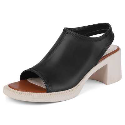 Fashion Peep Toe Stretch Fabric High Heels Platform Sandals Women Summer Casual Party Shoes Sandales Femmes 2021